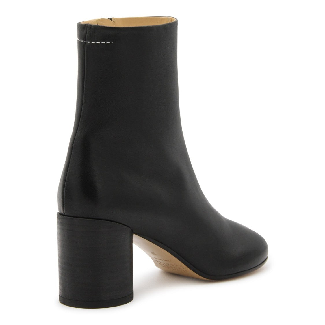 Mm6 By Maison Margiela Black Leather Tabi Boots