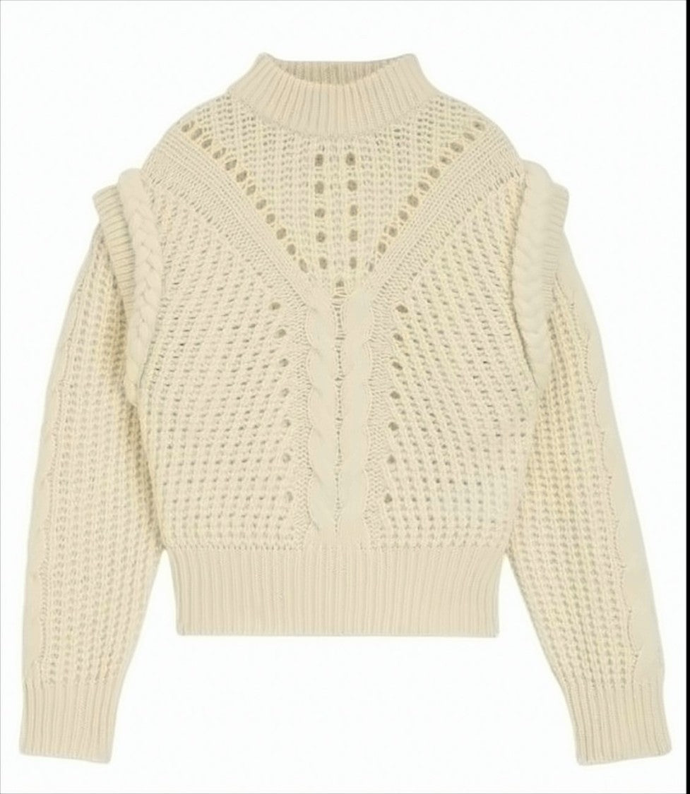 Boss Cable Knit Sweater With Crew Neck