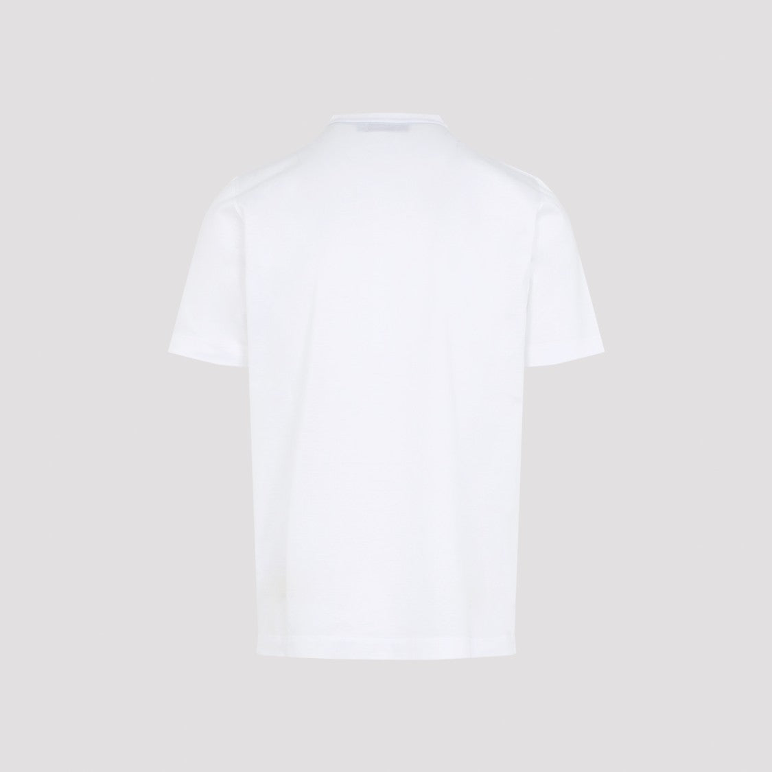 Canali White Cotton Crew Neck T-Shirt