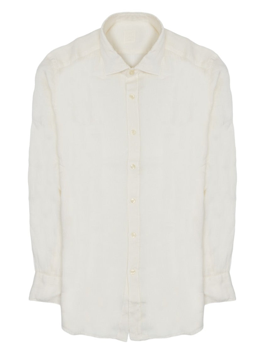 120% Lino Slim-Fit Linen Button-Down Casual Shirt