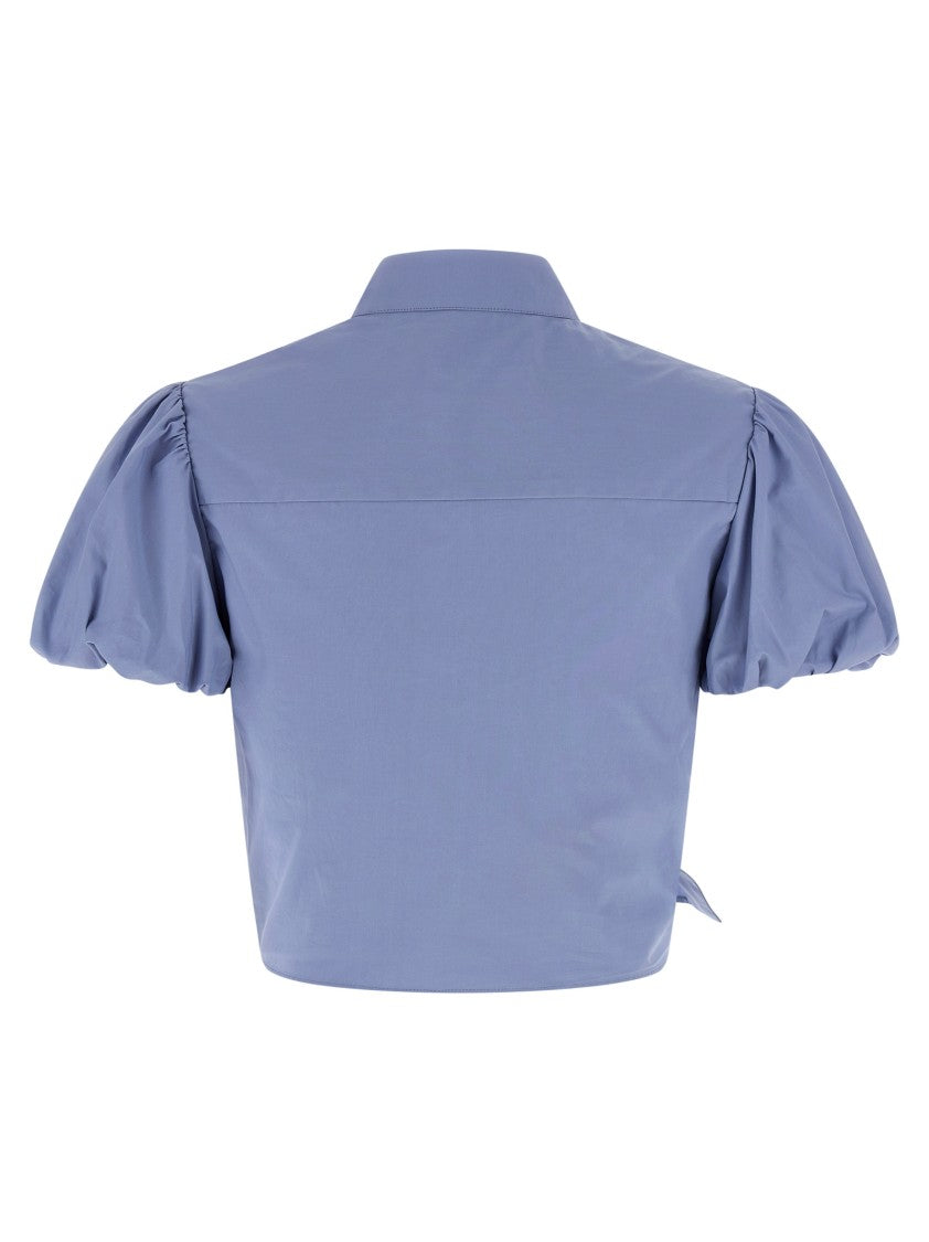 Self-Portrait 'Blue Cotton Tie Side' Top