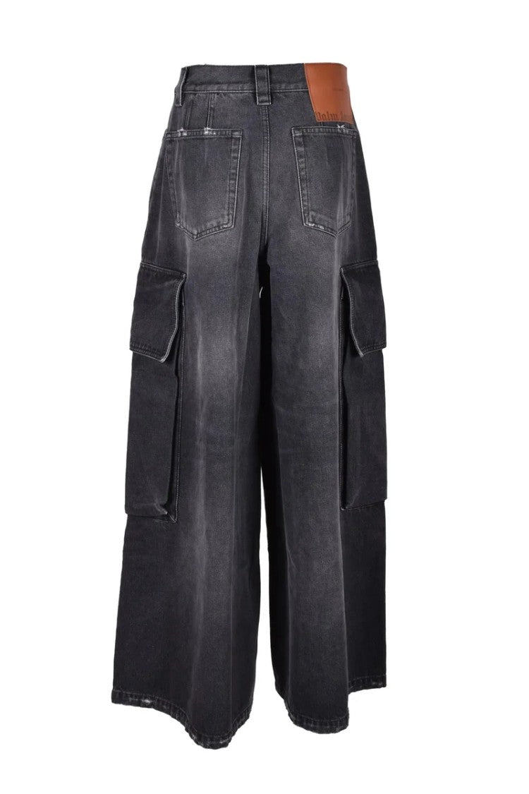 Palm Angels Cotton Jeans - Grey