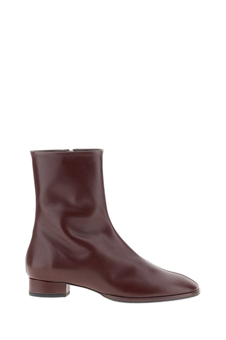 Aeydē Burgundy Roisin Leather Ankle Boots