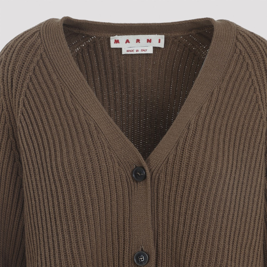 Marni V Neck Bicolor Cardigan