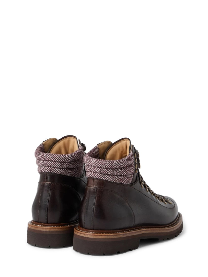 Brunello Cucinelli Calf Leather Ankle Boots