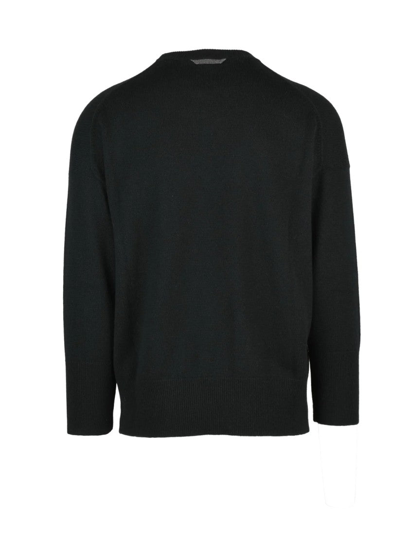 Brunello Cucinelli Crew Neck Pullover In Luxurious Cashmere With Ribbed Detailing