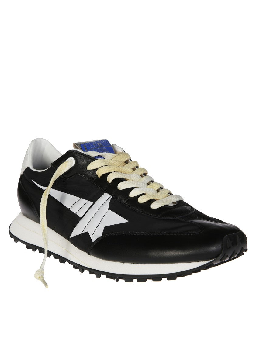 Golden Goose Running Marathon Black Leather Sneakers