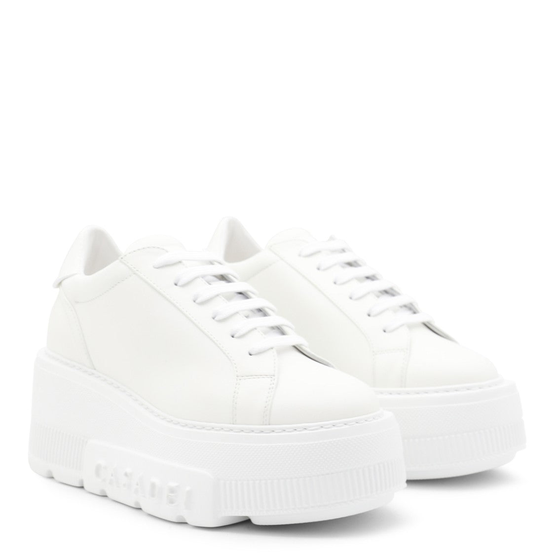 Casadei White Leather Nexus Sneakers