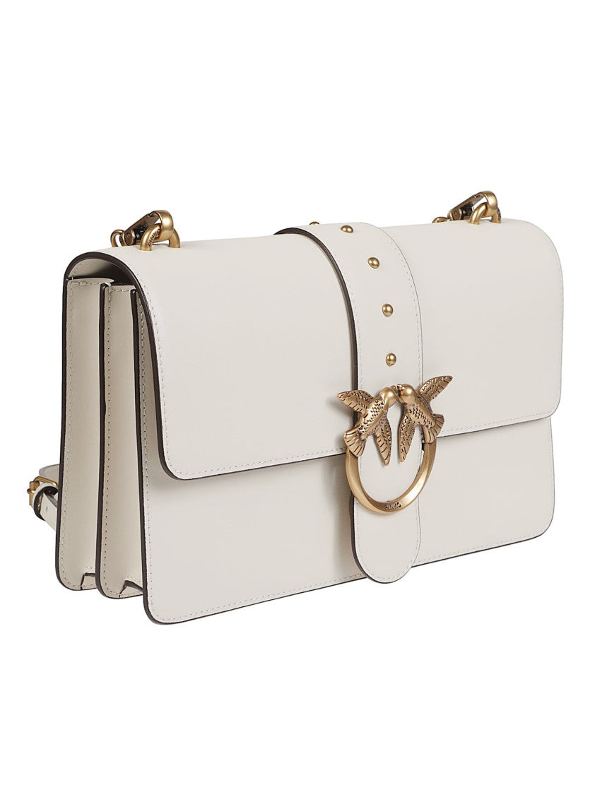 Pinko Love One Classic Smooth Rectangular Shoulder Bag