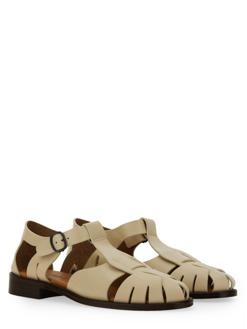 Hereu Peach Calfskin Closed Toe Sandals