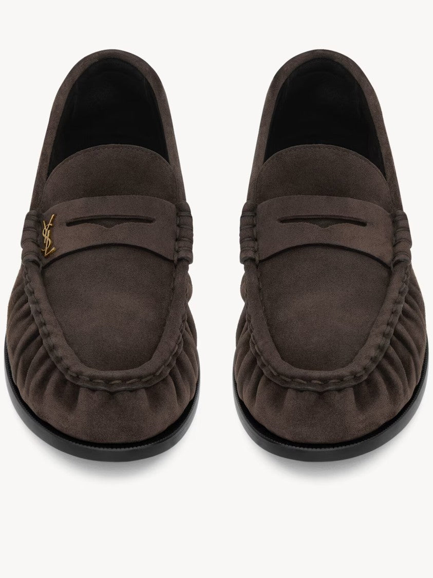 Saint Laurent Le Loafer 15 Brown Suede Loafers