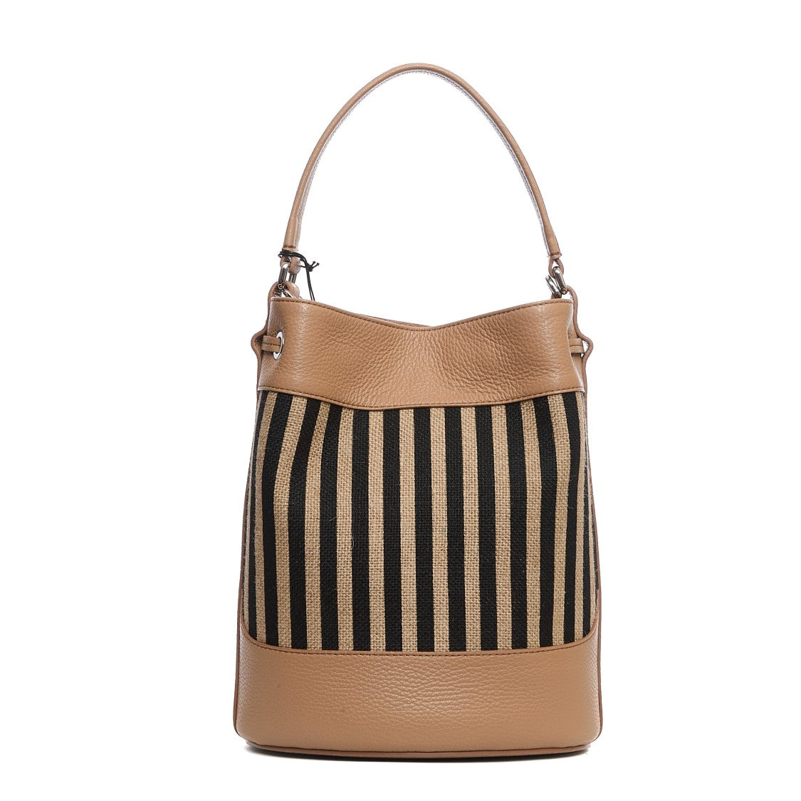 Zanellato Monda Small Bag In Black Riga Straw Fabric
