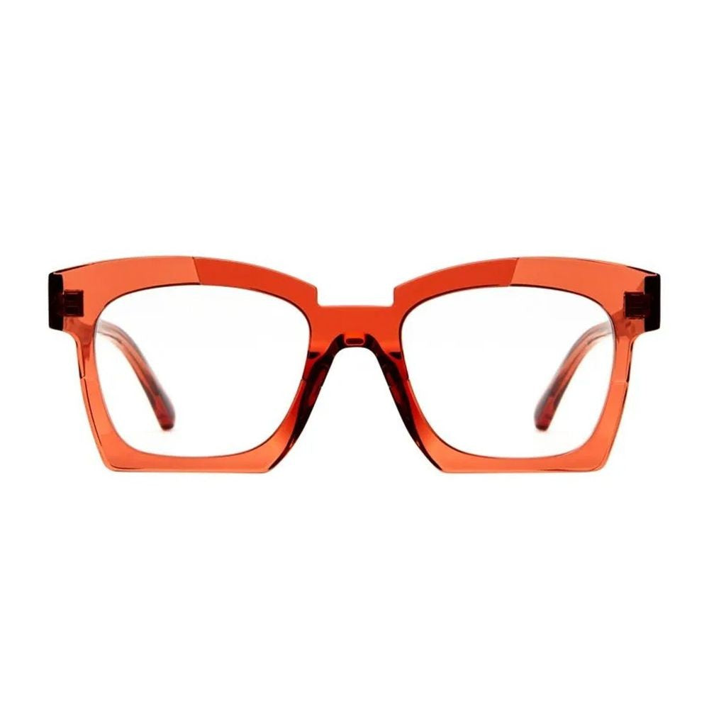 Kuboraum Mask K5 Transparent Amber Acetate Squared Frame Kuboraum Mask K5