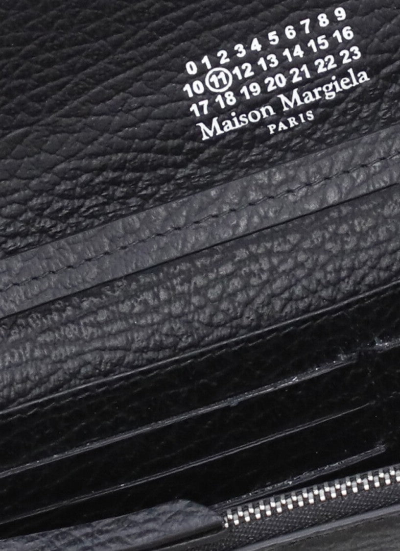 Maison Margiela Black Pebbled Leather Shoulder Bag