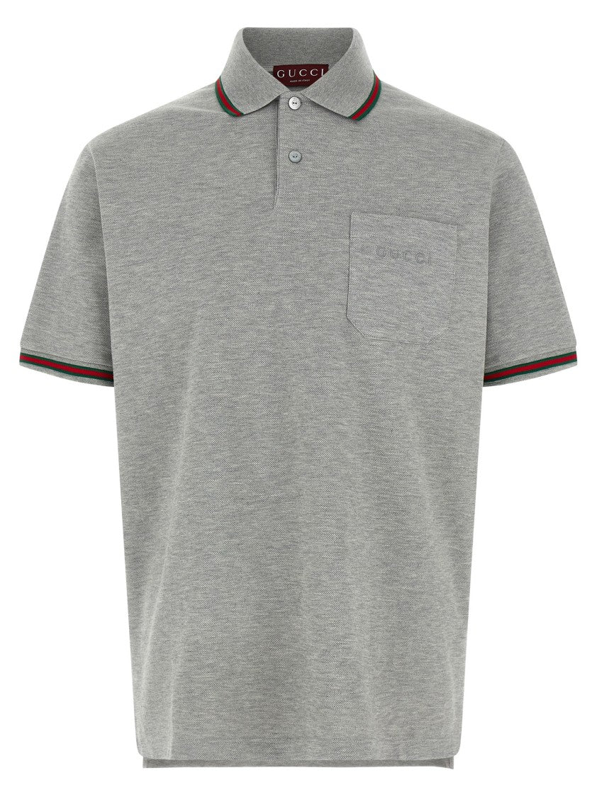 Gucci Web Ribbon' Polo Shirt