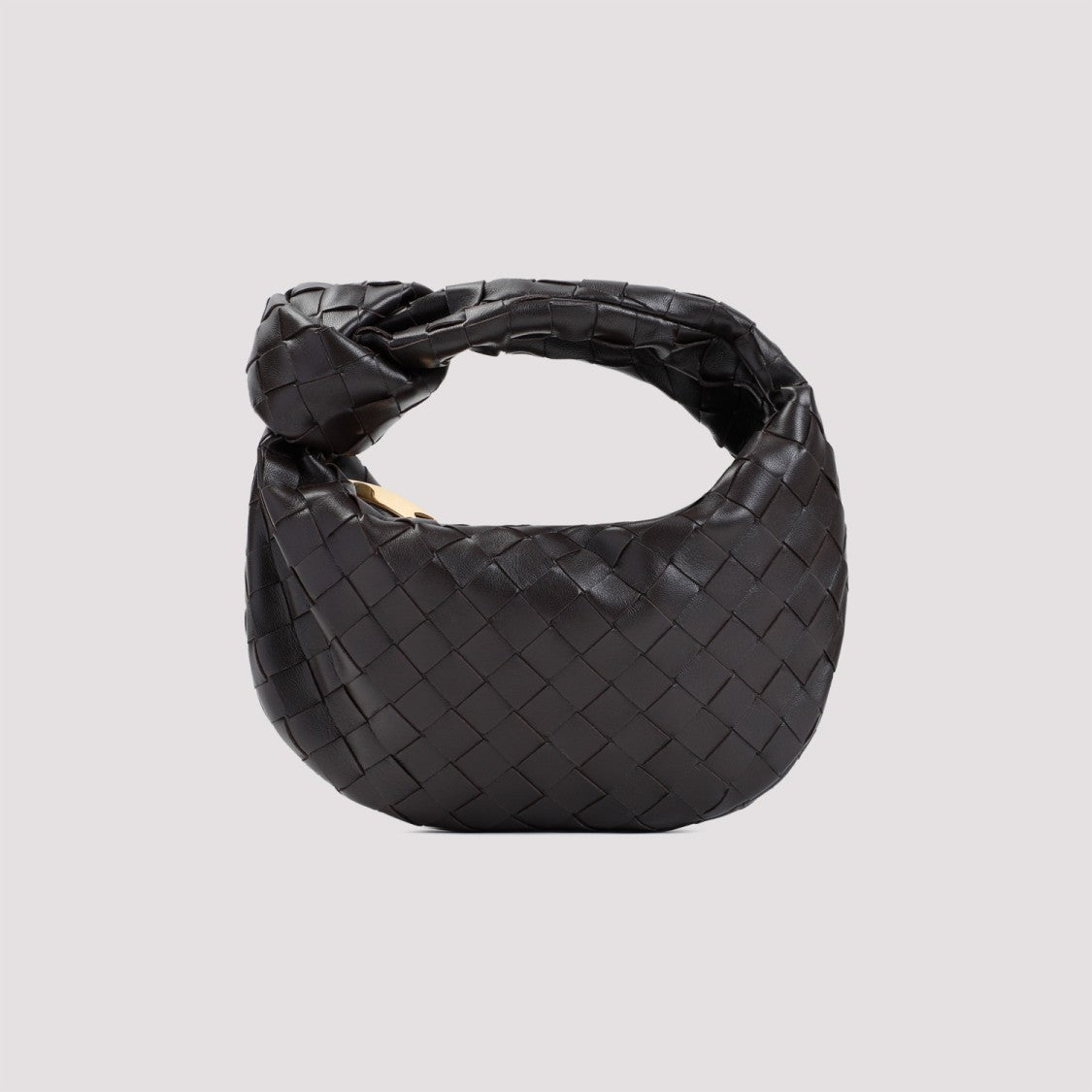 Bottega Veneta Mini Jodie Bag In Brown Intrecciato Leather