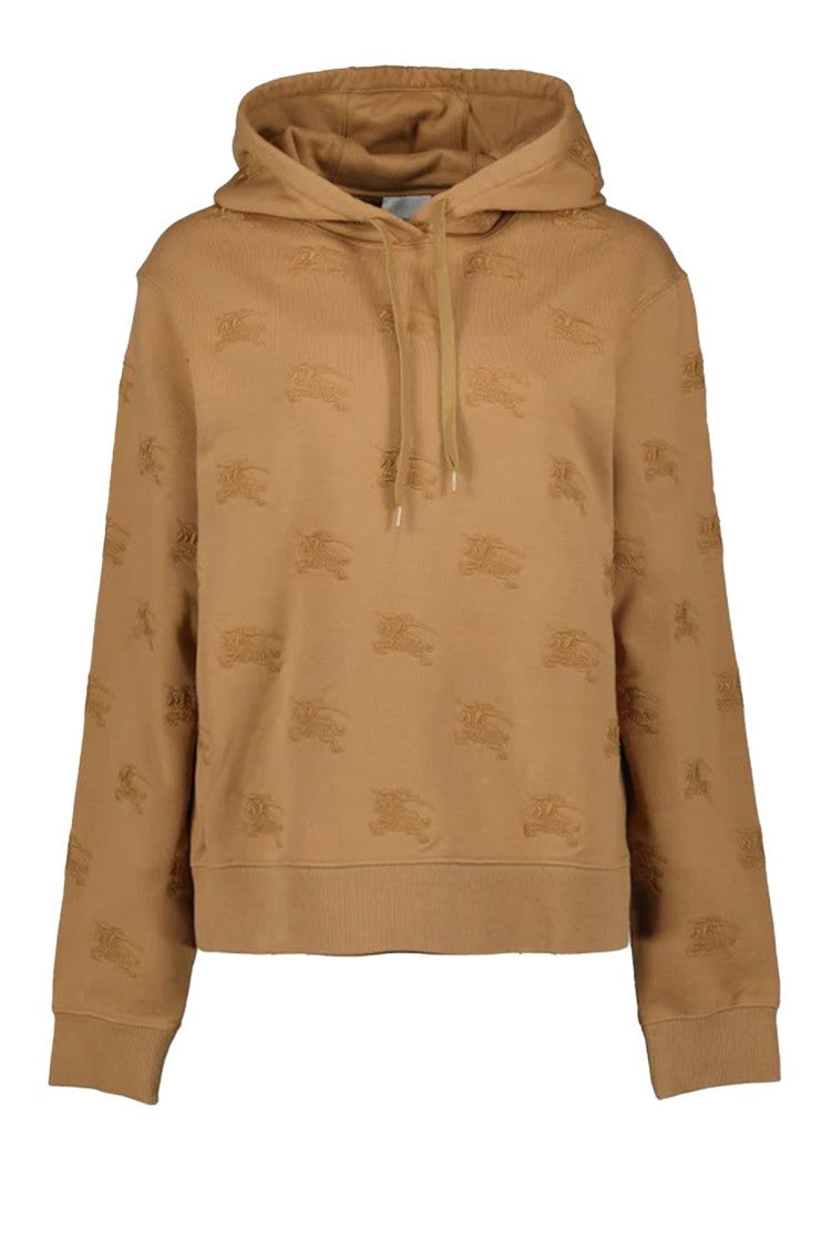 Burberry Camel Tonal Logo Printed Cotton Hoodie
