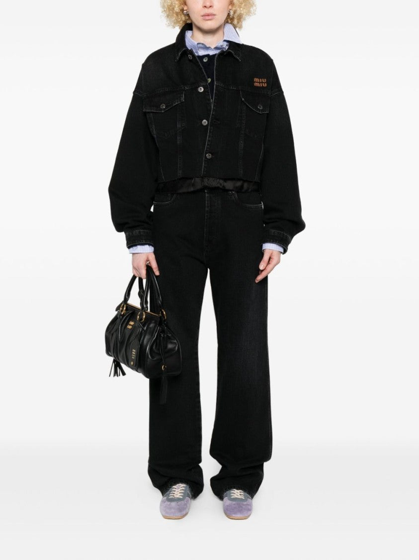 Miu Miu Relaxed-Fit High-Waist Jeans With Wide Legs
