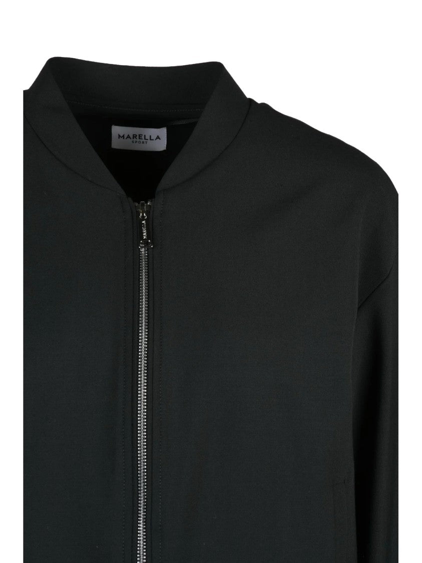 Marella Sport Black Polyester-Blend Redan Coat