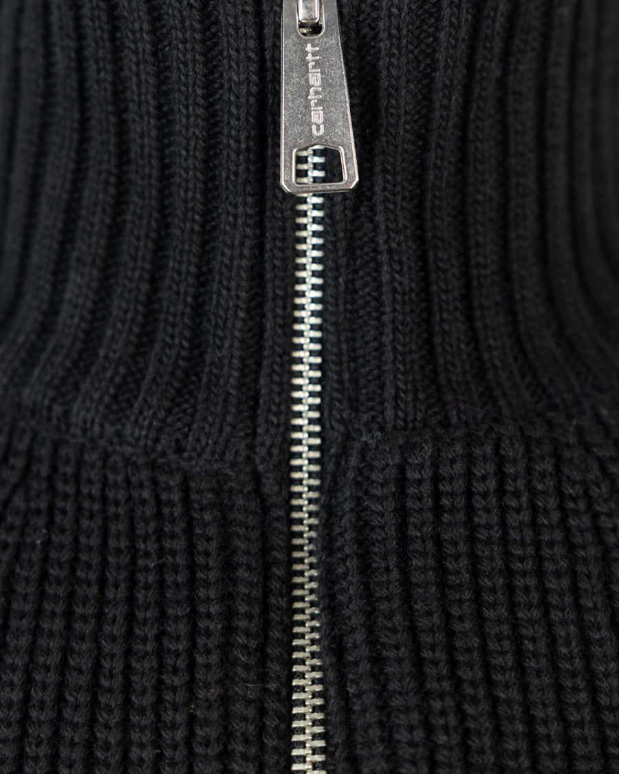Carhartt Wip Black Banley Textured Wool-Blend Knit Jacket