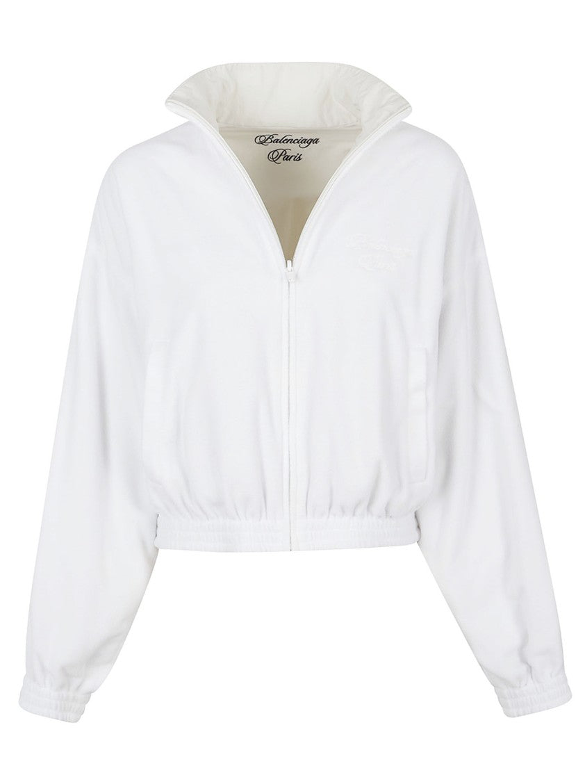 Balenciaga Reversible Cropped Jacket With Cursive Embroidery
