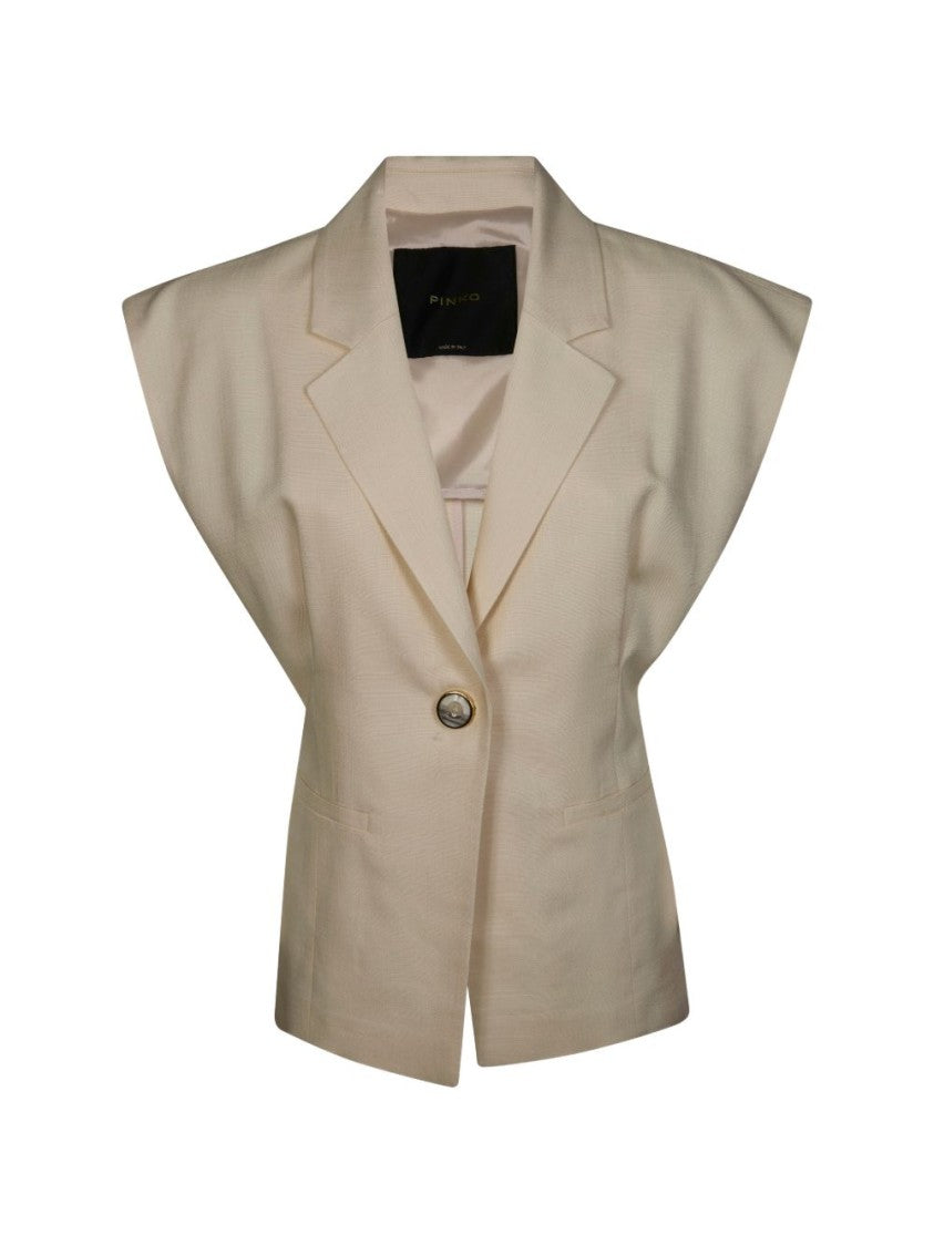 Pinko Boxy Structured Jacket With Notched Lapel