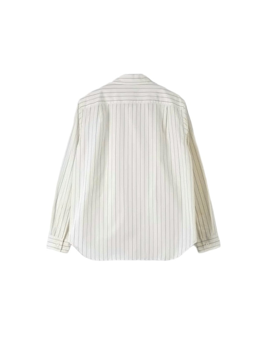 Margaret Howell Long-Sleeve Striped Button-Down Shirt With Chest Pocket