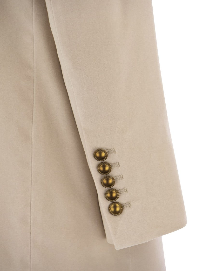 Saulina Antonia - Single-Breasted Velvet Jacket