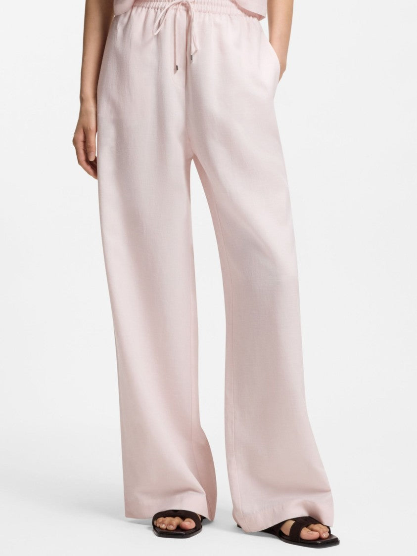 Boss Relaxed Fit Drawstring Wide-Leg Pants