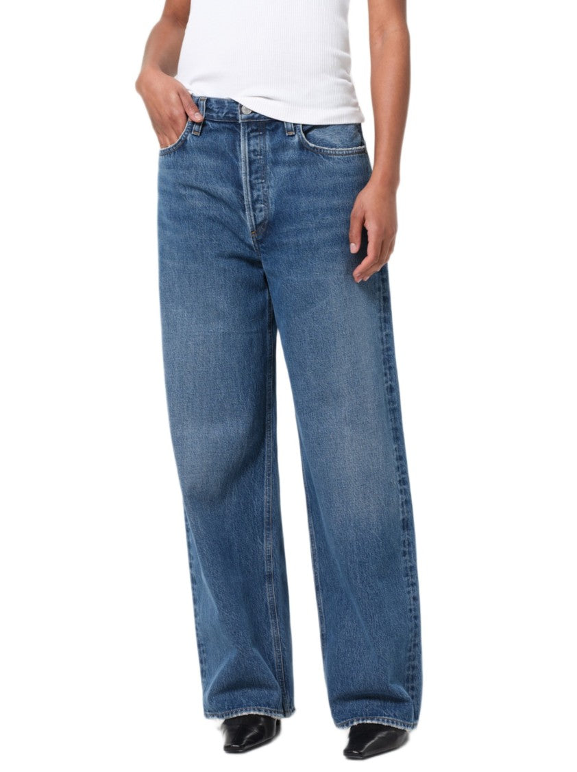 Agolde Baggy Mid-Rise Jeans With Classic Five-Pocket Design