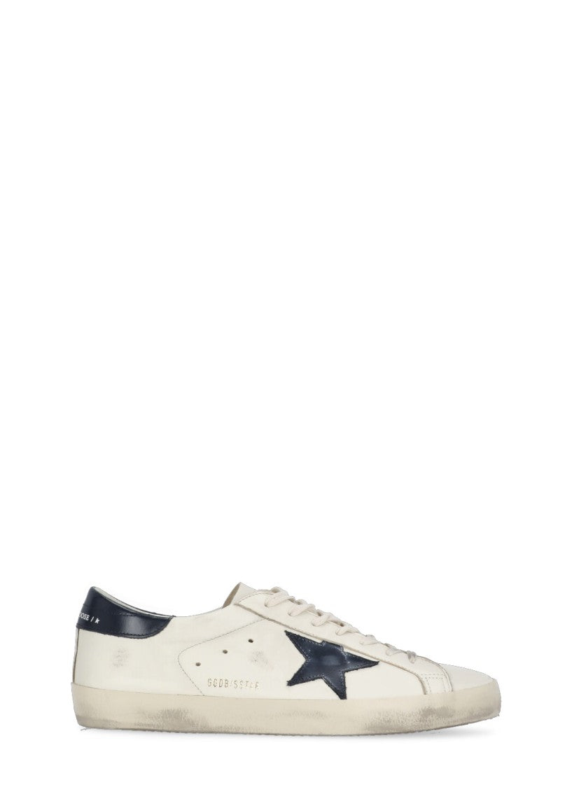 Golden Goose Ivory Smooth Leather Sneakers