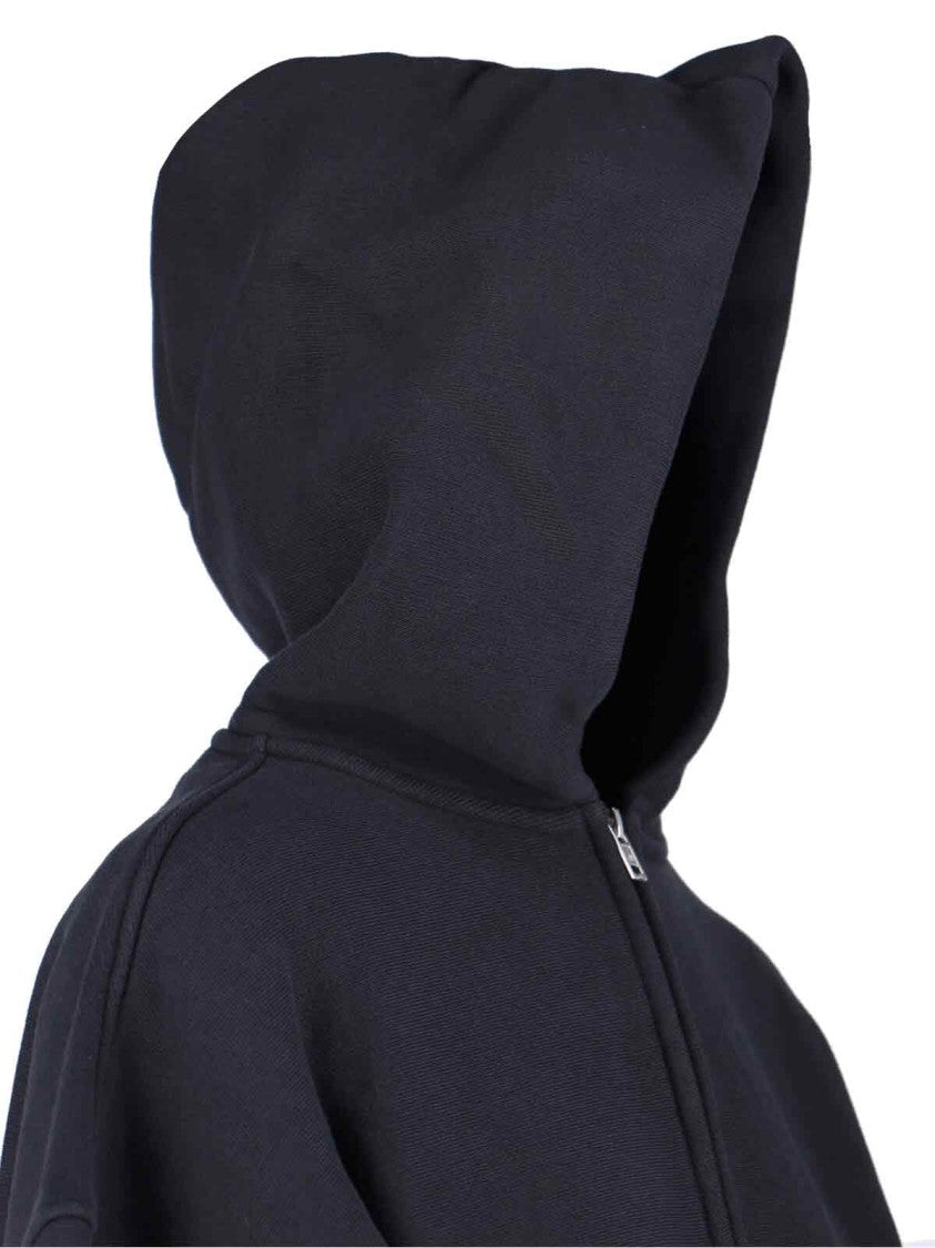 Alexander Wang Cropped Zip Hoodie – Black