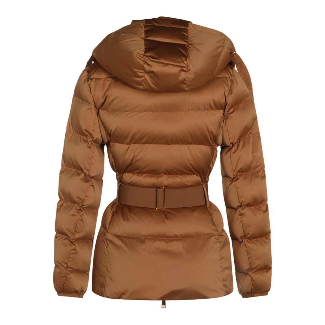 Elisabetta Franchi Quilted Padded Jacket With Detachable Hood And Gold-Tone Buckle