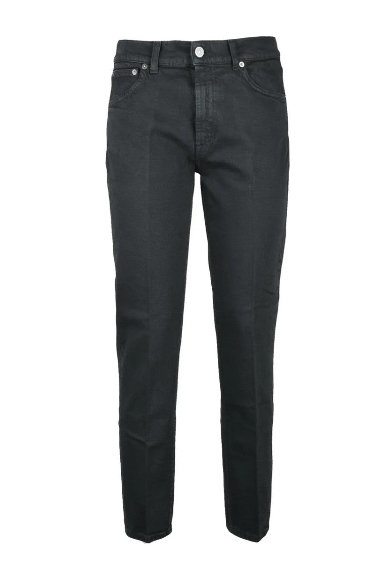 Dondup Straight-Leg Black Denim Jeans