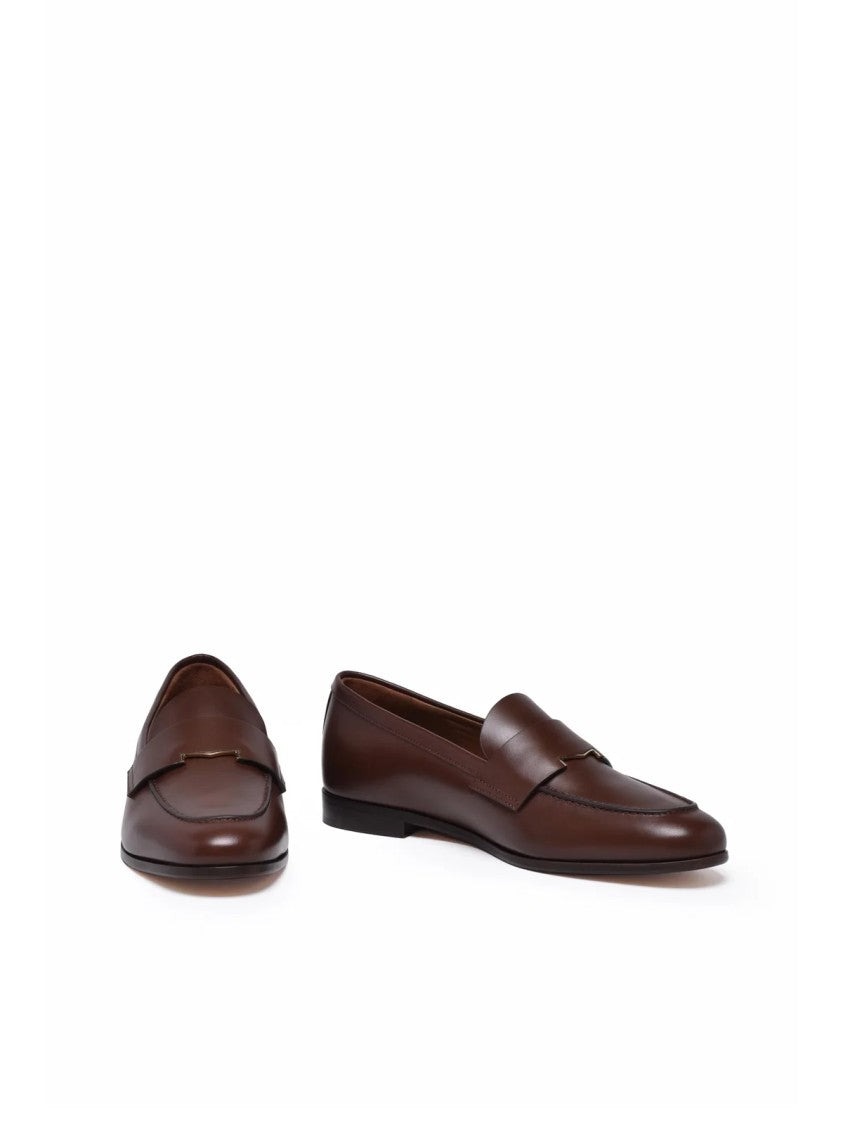 Max Mara Brown Leather Regent Loafers