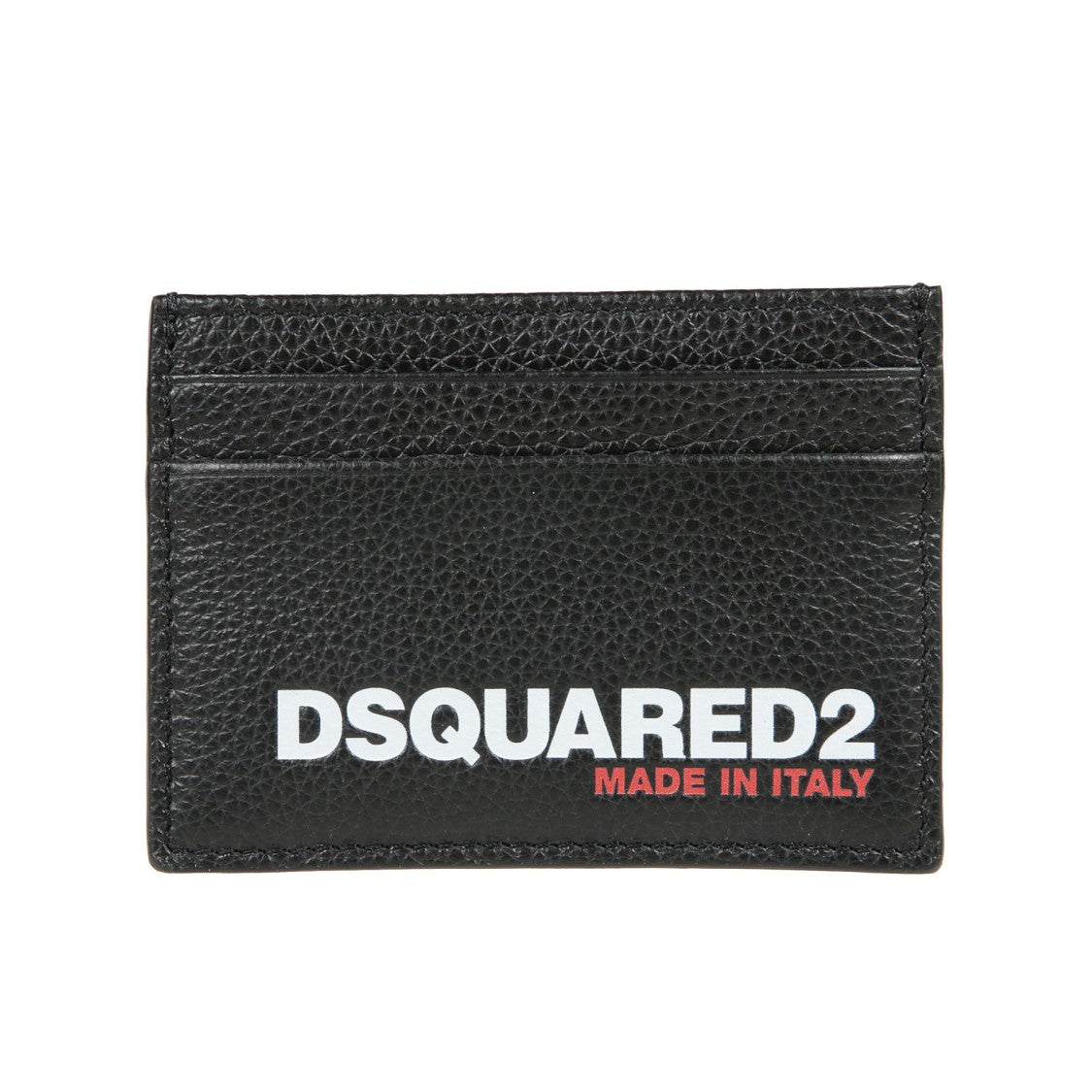 Dsquared2 Textured Leather Cardholder With Bold Print