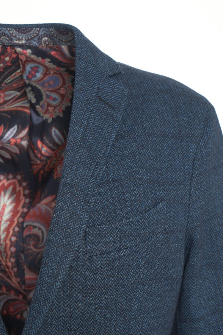 Etro Single-Breasted Blazer With Paisley Lining