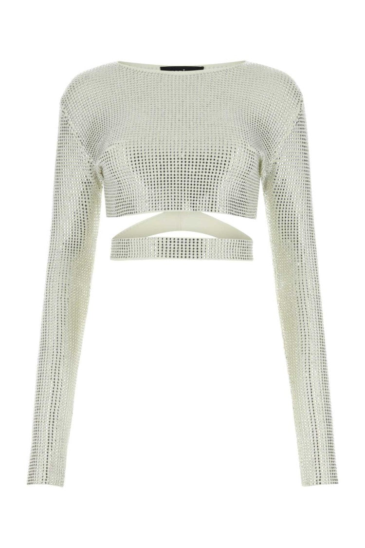 Andreâdamo Embellished Viscose Blend Top