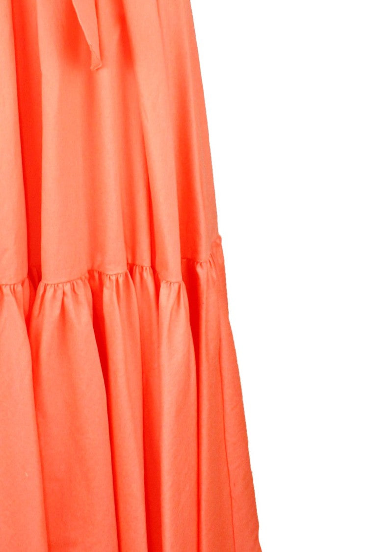 Forte Forte Voluminous Maxi Dress With V-Neckline And Self-Tie Belt