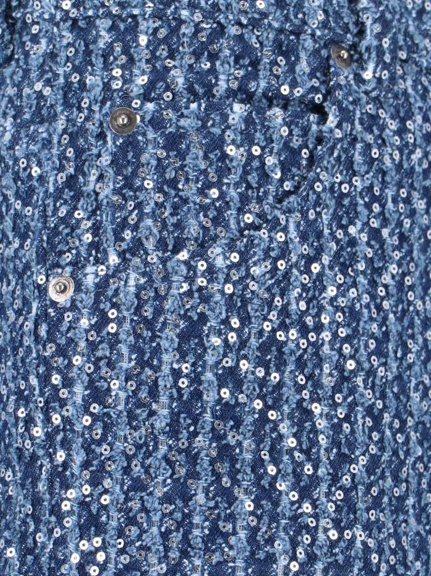 Charles Jeffrey Loverboy Sequin Jeans – Light Blue