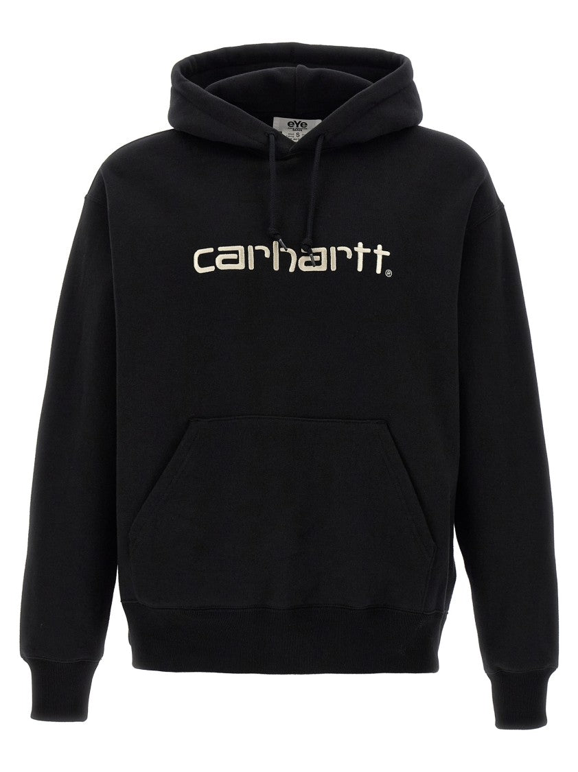 Junya Watanabe Fleece Cotton Oversized Hoodie With Logo Embroidery