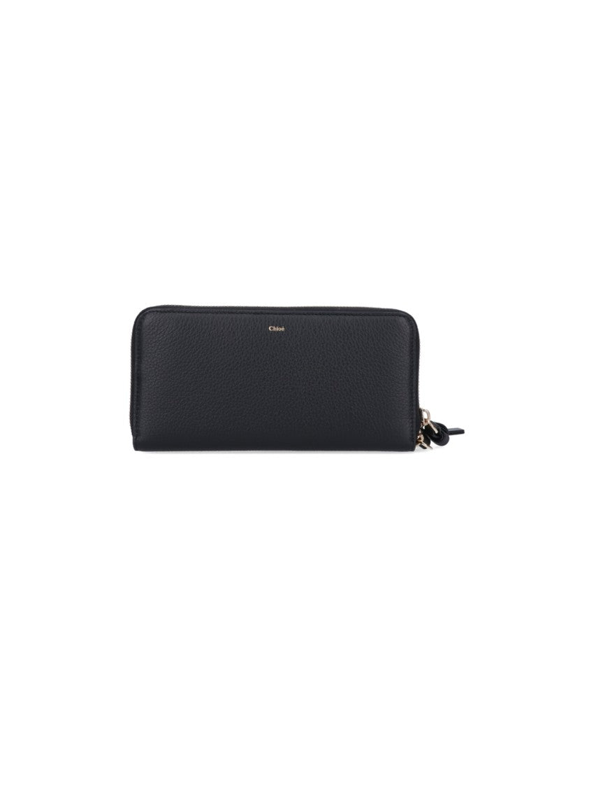 Chloé "Alphabet" Long Wallet – Black