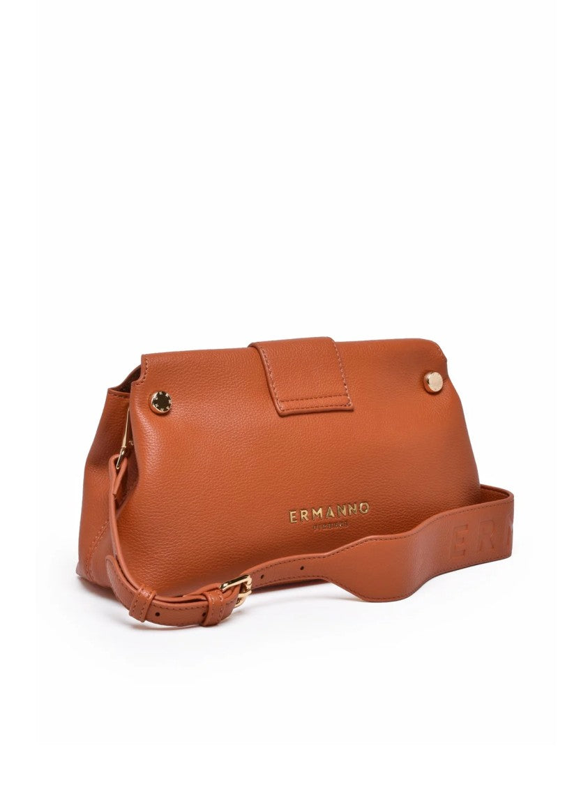 Ermanno Firenze Vally Magnetic Closure Shoulder Bag With Textured Finish