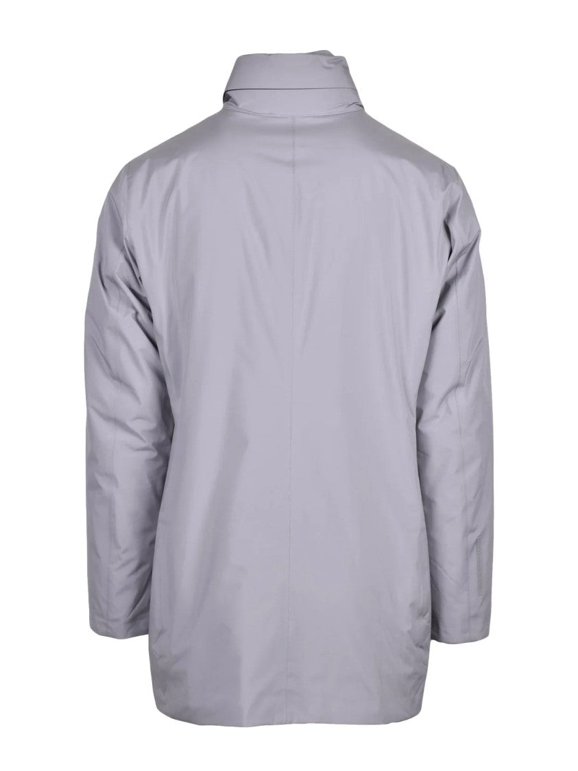 People Of Shibuya Light Grey Itoku Padded Removable Bib Polyester Parka