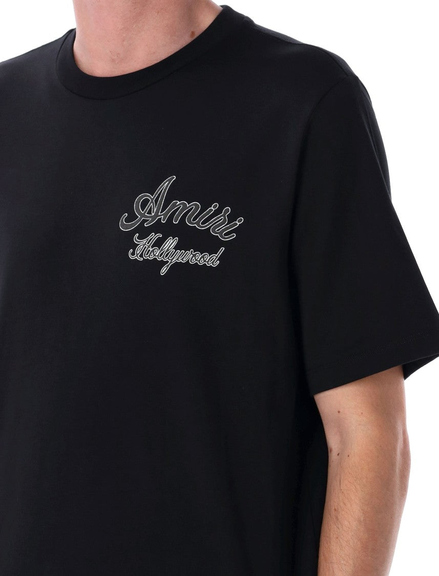 Amiri Hollywood Motif Cotton T-Shirt With Ribbed Neckline
