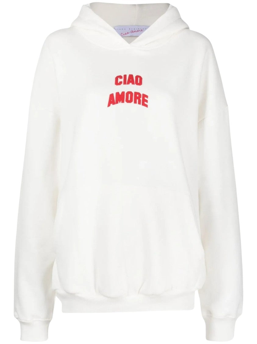 Giada Benincasa Ciao Amore Relaxed-Fit Hoodie With Bold Front Text