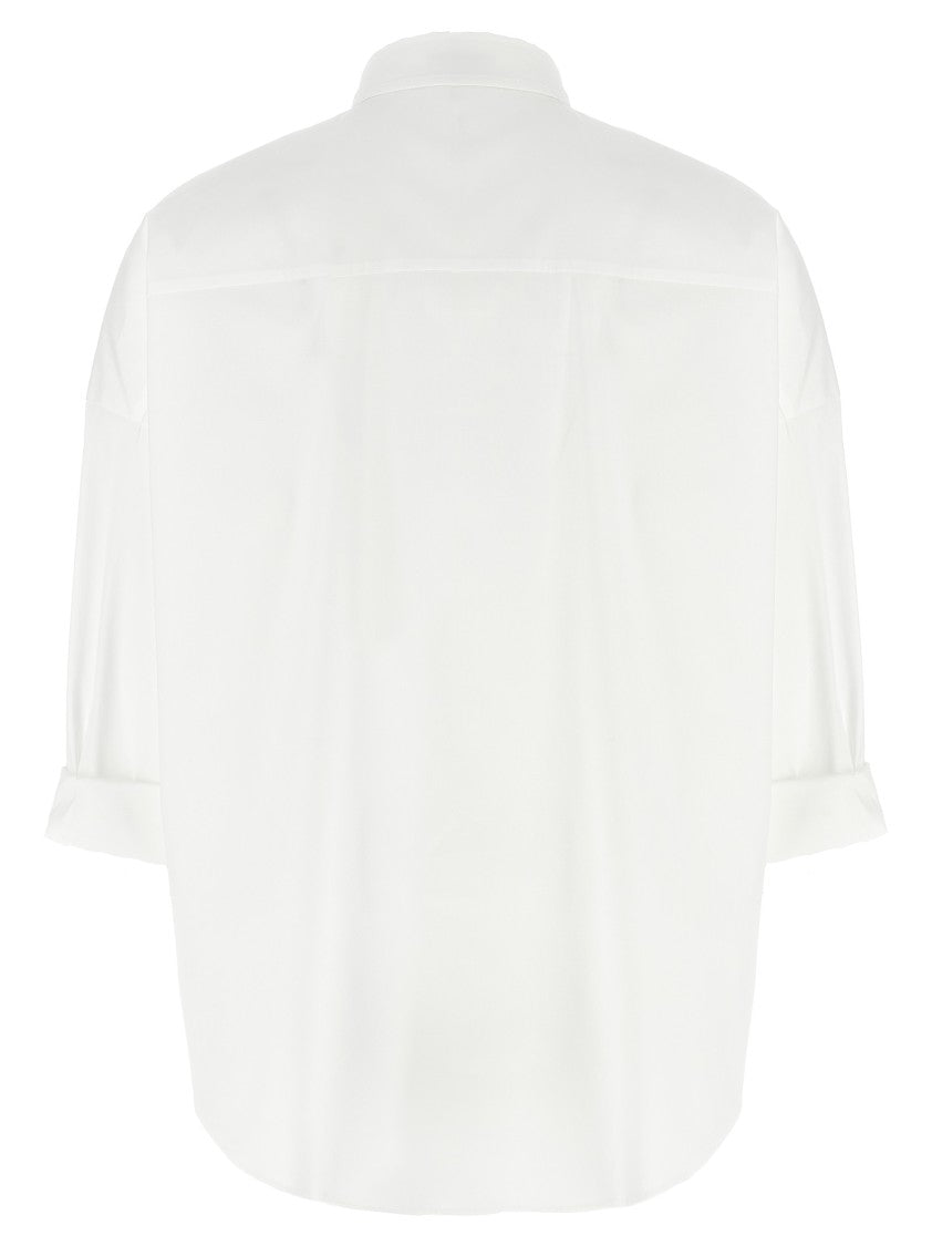 Brunello Cucinelli Contemporary Monile Detail Cotton Poplin Shirt