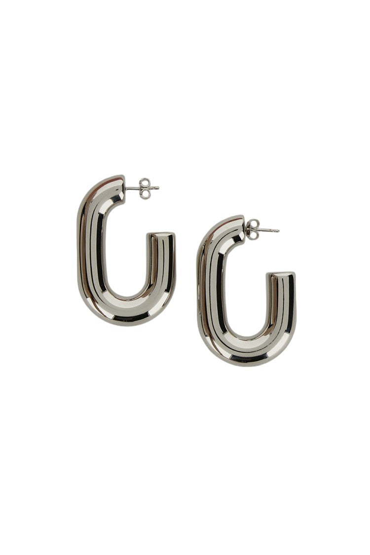 Rabanne Xl Sculptural Brass Hoops With Polished Finish
