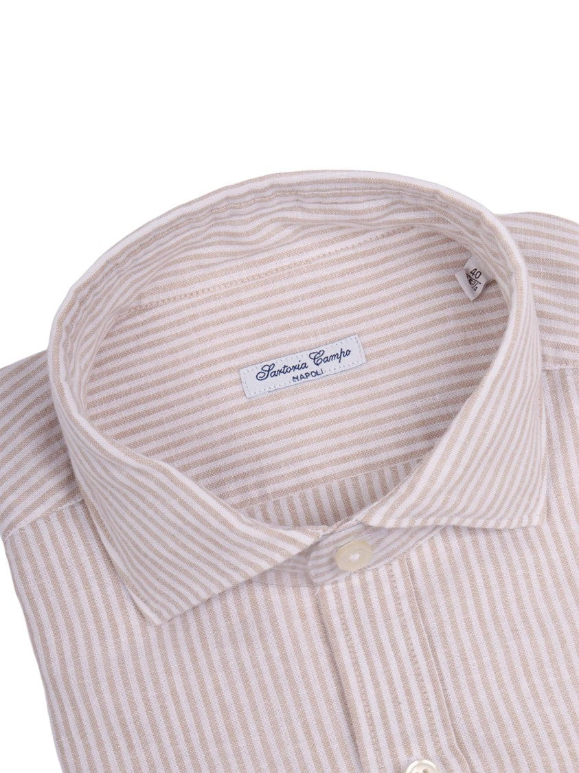 Sartoria Del Campo-Sonrisa Vertical Stripe Classic Casual Shirt