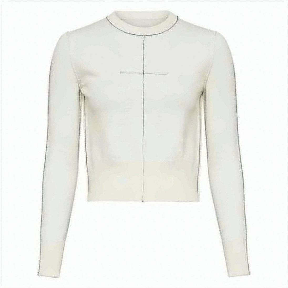 Mm6 By Maison Margiela Cropped Cardigan With Design